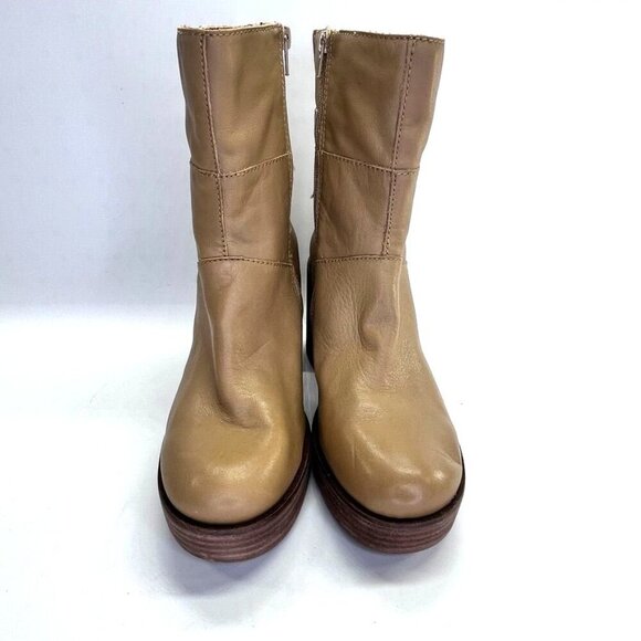 Lucky Brand Omarey Platform Boot Women's Size 10 in Tan Block Heel Inside Zip - Picture 4 of 16